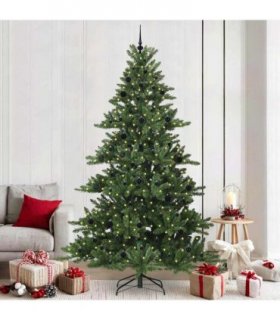 vidaXL Artificial Hinged Christmas Tree Green 240 cm PVC