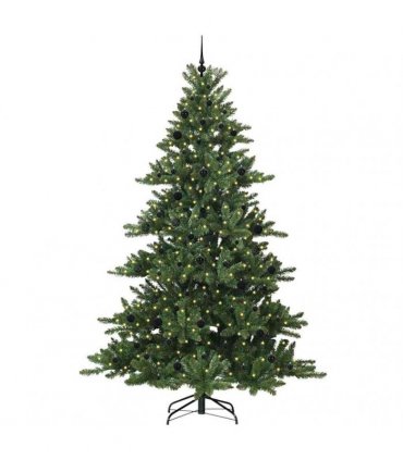 vidaXL Artificial Hinged Christmas Tree Green 240 cm PVC