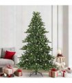 vidaXL Artificial Hinged Christmas Tree Green 240 cm PVC