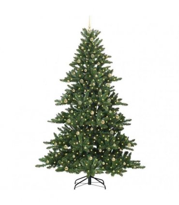 vidaXL Artificial Hinged Christmas Tree Green 240 cm PVC