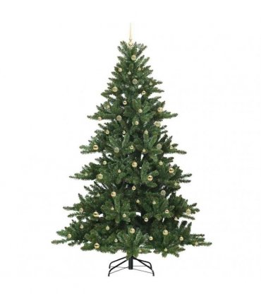 vidaXL Artificial Hinged Christmas Tree Green 240 cm PVC