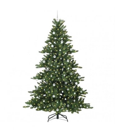 vidaXL Artificial Hinged Christmas Tree Green 240 cm PVC