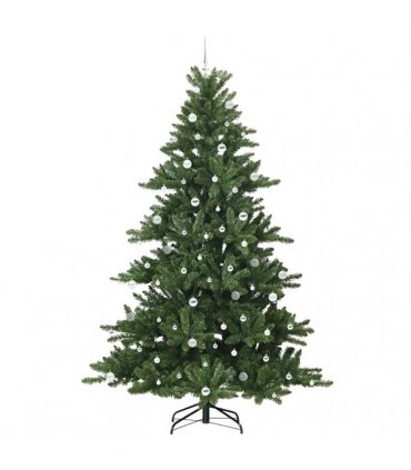 vidaXL Artificial Hinged Christmas Tree Green 240 cm PVC