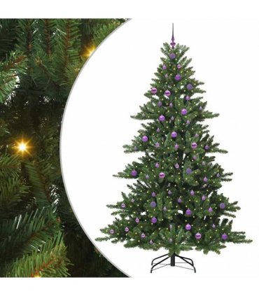 vidaXL Artificial Hinged Christmas Tree Green 240 cm PVC