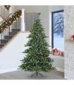 vidaXL Artificial Hinged Christmas Tree Green 240 cm PVC