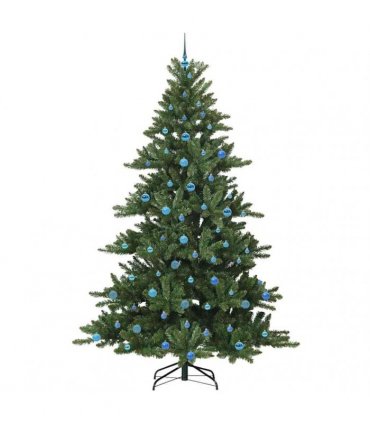 vidaXL Artificial Hinged Christmas Tree Green 240 cm PVC