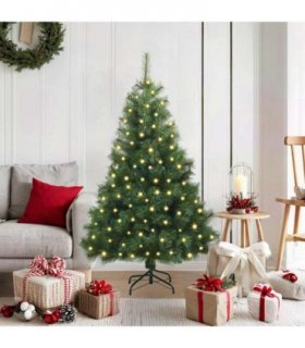 vidaXL Artificial Hinged Christmas Tree Green 120 cm PE and PVC