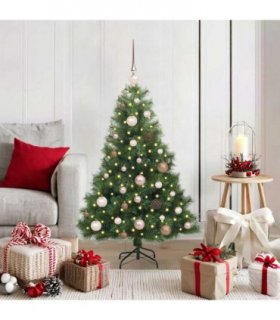 vidaXL Artificial Hinged Christmas Tree Green 120 cm PE and PVC