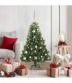 vidaXL Artificial Hinged Christmas Tree Green 120 cm PE and PVC