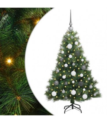 vidaXL Artificial Hinged Christmas Tree Green 120 cm PE and PVC