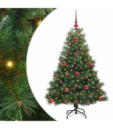 vidaXL Artificial Hinged Christmas Tree Green 120 cm PE and PVC