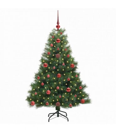 vidaXL Artificial Hinged Christmas Tree Green 120 cm PE and PVC