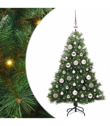 vidaXL Artificial Hinged Christmas Tree Green 120 cm PE and PVC