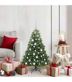 vidaXL Artificial Hinged Christmas Tree Green 120 cm PE and PVC