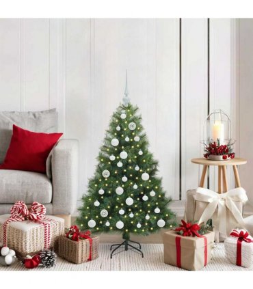 vidaXL Artificial Hinged Christmas Tree Green 120 cm PE and PVC