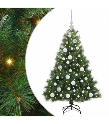 vidaXL Artificial Hinged Christmas Tree Green 120 cm PE and PVC