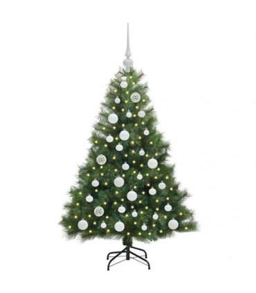 vidaXL Artificial Hinged Christmas Tree Green 120 cm PE and PVC
