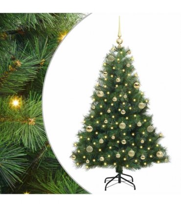 vidaXL Artificial Hinged Christmas Tree Green 120 cm PE and PVC