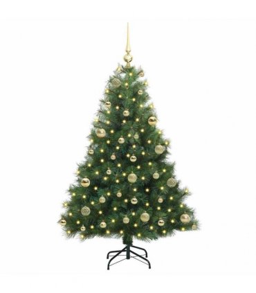 vidaXL Artificial Hinged Christmas Tree Green 120 cm PE and PVC