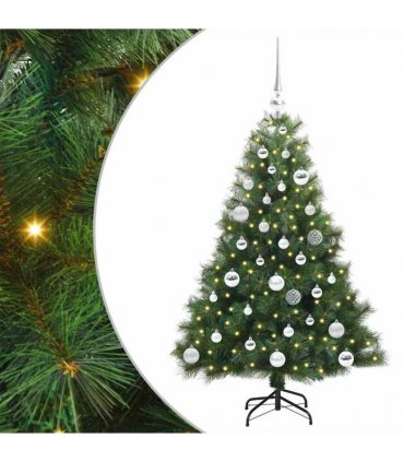 vidaXL Artificial Hinged Christmas Tree Green 120 cm PE and PVC