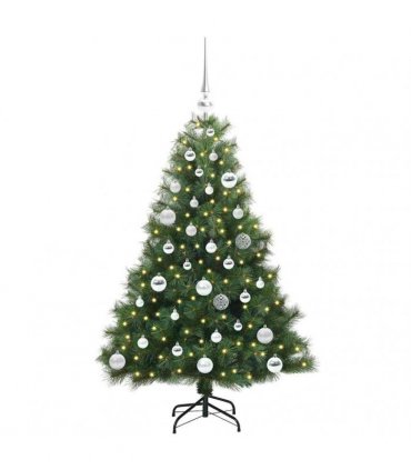 vidaXL Artificial Hinged Christmas Tree Green 120 cm PE and PVC