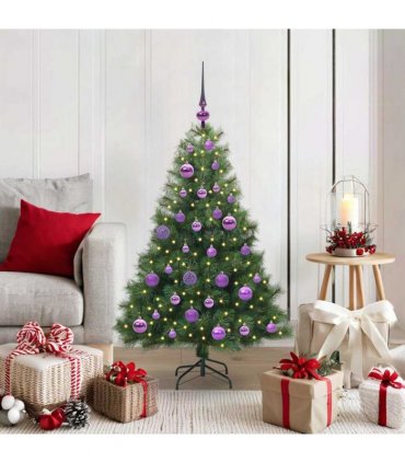 vidaXL Artificial Hinged Christmas Tree Green 120 cm PE and PVC