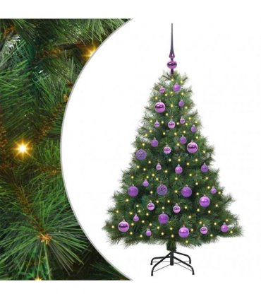 vidaXL Artificial Hinged Christmas Tree Green 120 cm PE and PVC