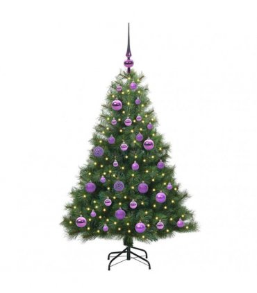 vidaXL Artificial Hinged Christmas Tree Green 120 cm PE and PVC