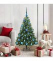 vidaXL Artificial Hinged Christmas Tree Green 120 cm PE and PVC
