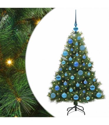 vidaXL Artificial Hinged Christmas Tree Green 120 cm PE and PVC