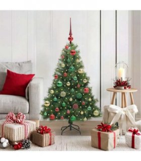 vidaXL Artificial Hinged Christmas Tree Green 120 cm PE and PVC
