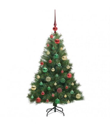 vidaXL Artificial Hinged Christmas Tree Green 120 cm PE and PVC