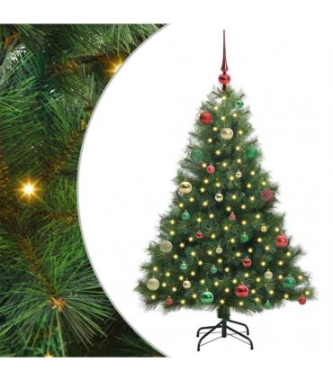 vidaXL Artificial Hinged Christmas Tree Green 150 cm PE and PVC