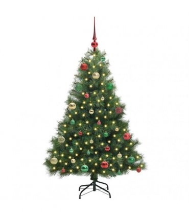 vidaXL Artificial Hinged Christmas Tree Green 150 cm PE and PVC