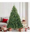vidaXL Artificial Hinged Christmas Tree Green 180 cm PE and PVC