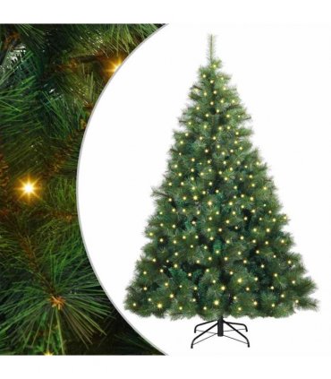 vidaXL Artificial Hinged Christmas Tree Green 180 cm PE and PVC
