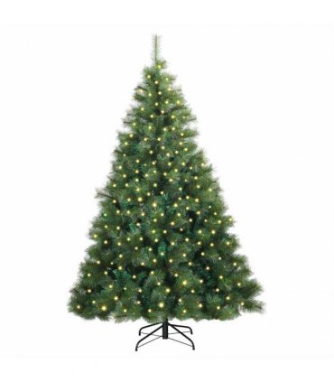 vidaXL Artificial Hinged Christmas Tree Green 180 cm PE and PVC