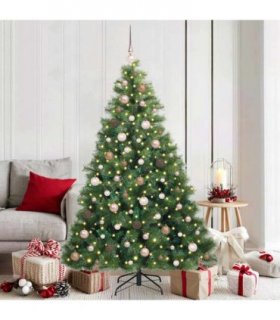 vidaXL Artificial Hinged Christmas Tree Green 180 cm PE and PVC