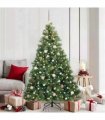 vidaXL Artificial Hinged Christmas Tree Green 180 cm PE and PVC