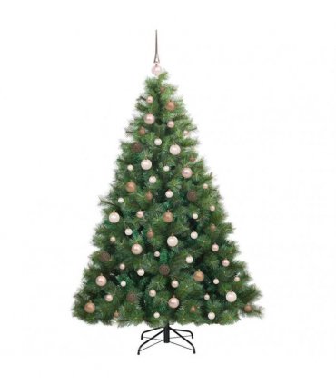 vidaXL Artificial Hinged Christmas Tree Green 180 cm PE and PVC