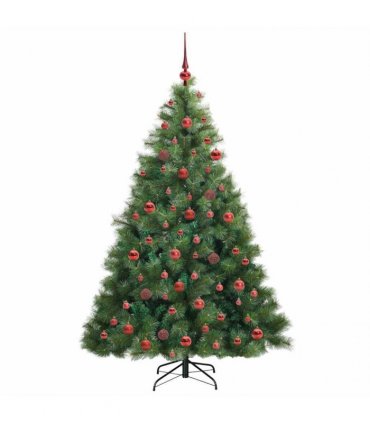 vidaXL Artificial Hinged Christmas Tree Green 180 cm PE and PVC