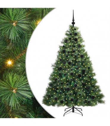 vidaXL Artificial Hinged Christmas Tree Green 180 cm PE and PVC