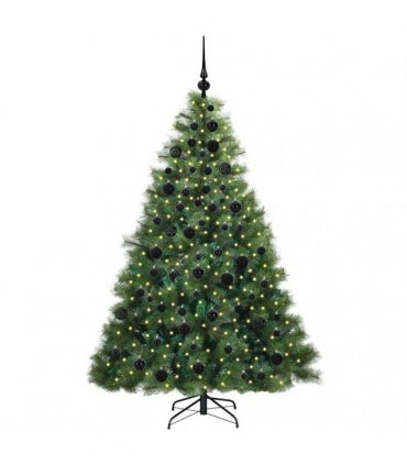 vidaXL Artificial Hinged Christmas Tree Green 180 cm PE and PVC