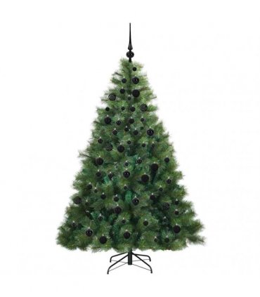 vidaXL Artificial Hinged Christmas Tree Green 180 cm PE and PVC