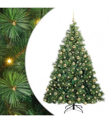 vidaXL Artificial Hinged Christmas Tree Green 180 cm PE and PVC