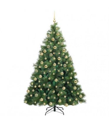 vidaXL Artificial Hinged Christmas Tree Green 180 cm PE and PVC