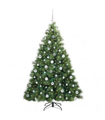 vidaXL Artificial Hinged Christmas Tree Green 180 cm PE and PVC