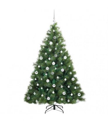 vidaXL Artificial Hinged Christmas Tree Green 180 cm PE and PVC