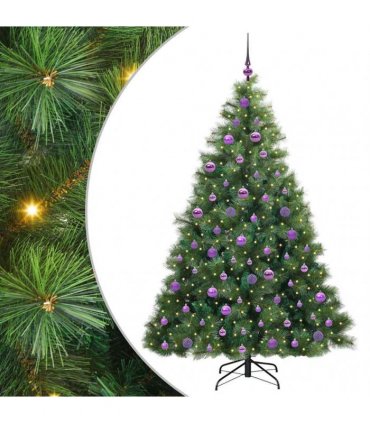 vidaXL Artificial Hinged Christmas Tree Green 180 cm PE and PVC