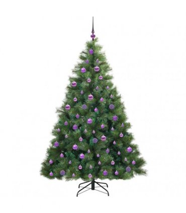 vidaXL Artificial Hinged Christmas Tree Green 180 cm PE and PVC